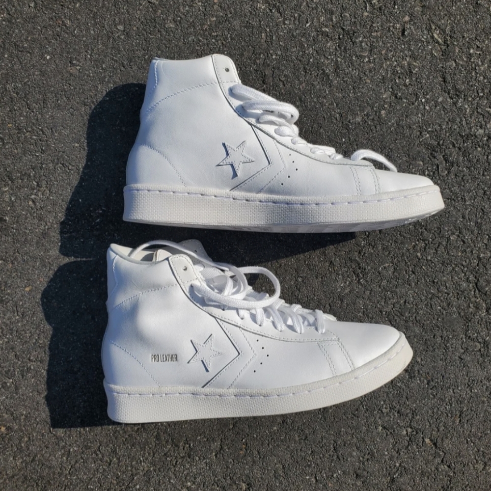 Converse pro leather all white